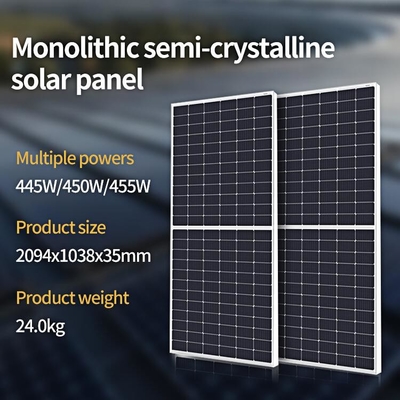 चीन 330W - 460W सौर ऊर्जा भंडारण प्रणाली आधा सेल मोनोक्रिस्टलाइन सिलिकॉन पीवी मॉड्यूल आपूर्तिकर्ता